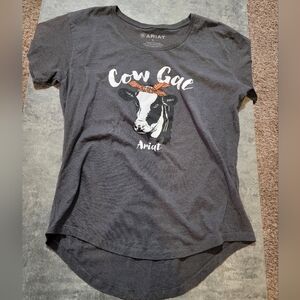Ariat WOMEN'S Cow Gal T Shirt CHARCOAL HEATHER-10042716